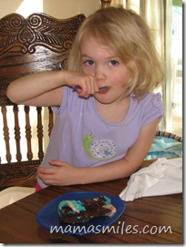 eating cake