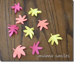 paper doll style leaves