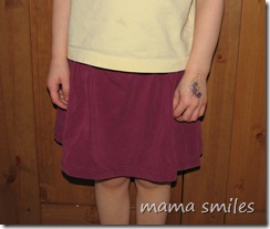 preschool skirt from adult shirt