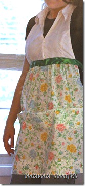 apron from a shirt and a sheet