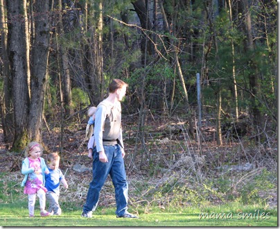 outside with Dad