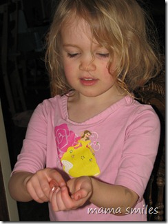 admiring beads
