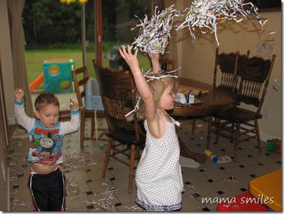 more fun with shredded paper