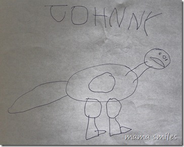 Johnny's dinosaur