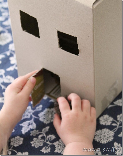 simple cardboard play house