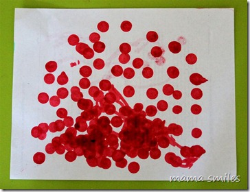 abstract art with dot markers