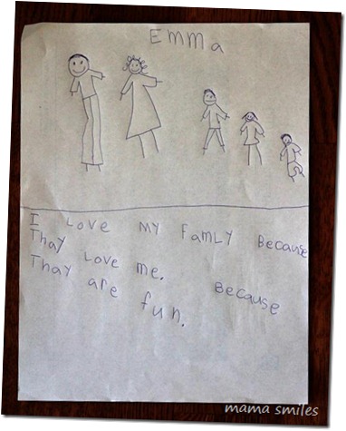 Emma writes about her family