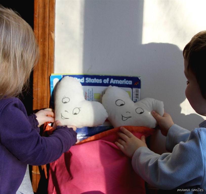 creative play with Valentine's Day stuffies