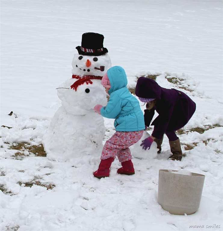 building a snowman