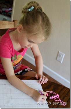 Emma fills in activities on her calendar