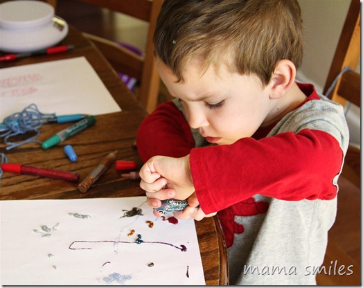 exploring glitter glue as an artistic medium