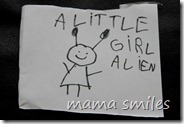 Page 4: A little girl alien