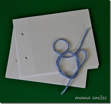 Giveaway prize: a "make your own book" kit