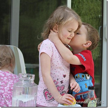 Johnny shows his appreciation with a kiss