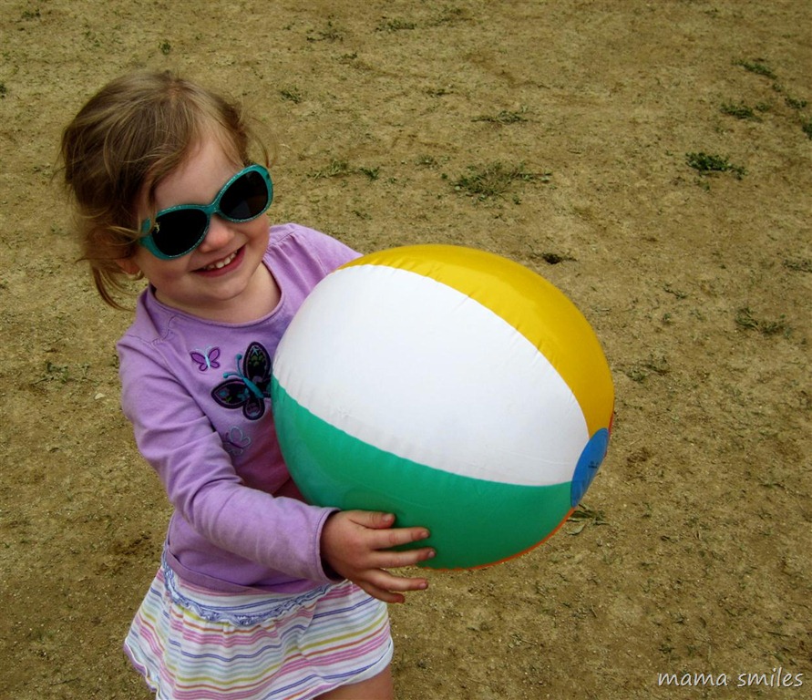 beach ball fun at preschool game day