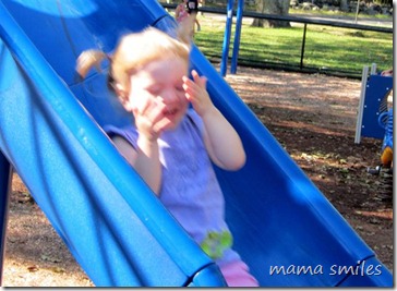 sliding down