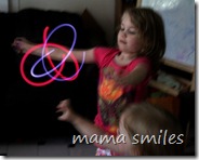 Emma experiments with a Fyrflyz toy