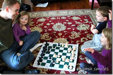 playing chess with dad