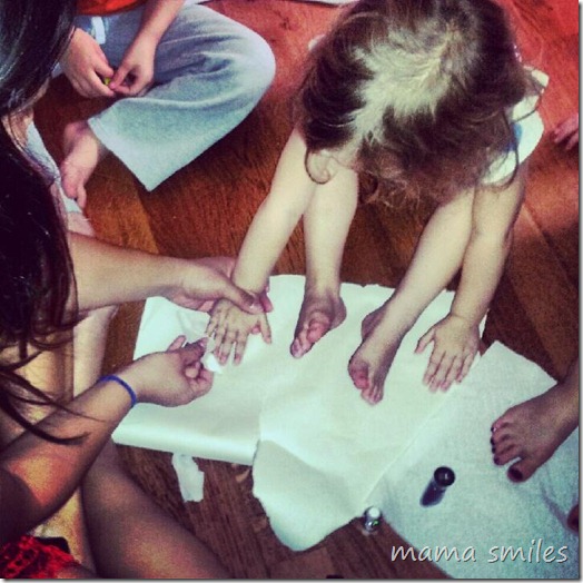 mini nail salon with Aunt K