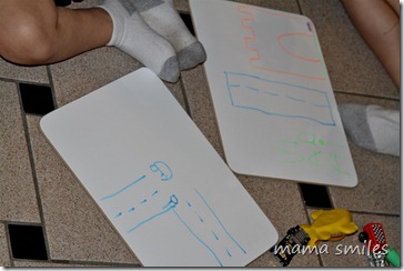 Drawing roads on dry-erase boards Drawing roads on dry-erase boards