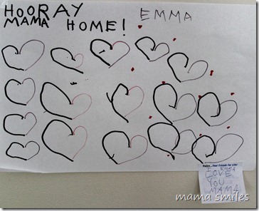 Emma's welcome home sign
