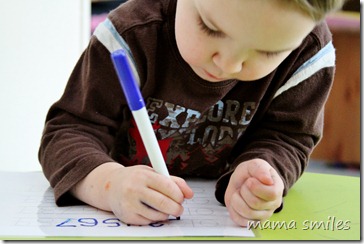 Johnny traces numbers