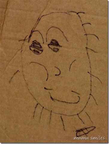 Face drawn by 4-year-old Johnny