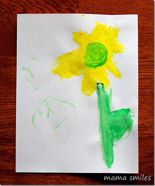 kindergarten flower painting