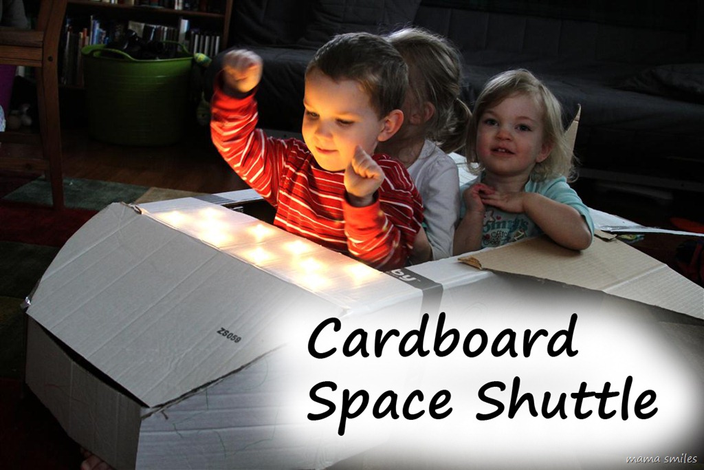 space shuttle from a cardboard box