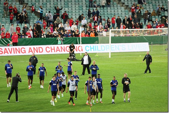 Manchester United training at Allianz Stadium
