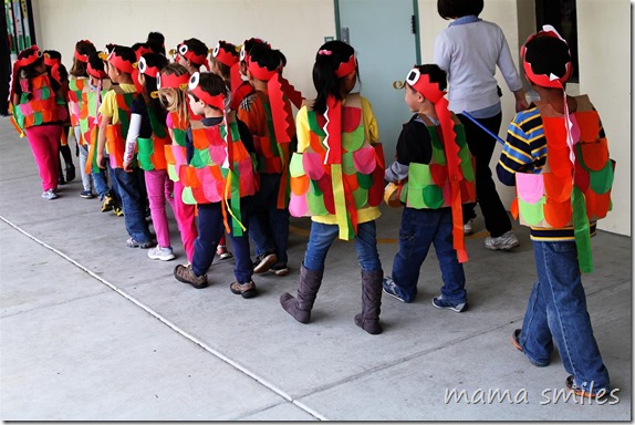 Kindergarten dragon parade for Chinese New Year. From mamasmiles.com
