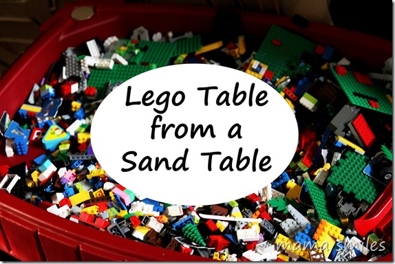 Use a sand table as a LEGO table!