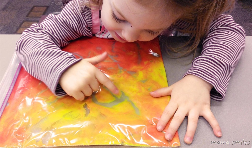 no-mess finger painting for kids