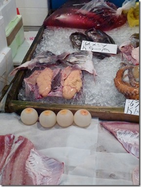 seafood at Tsukiji market