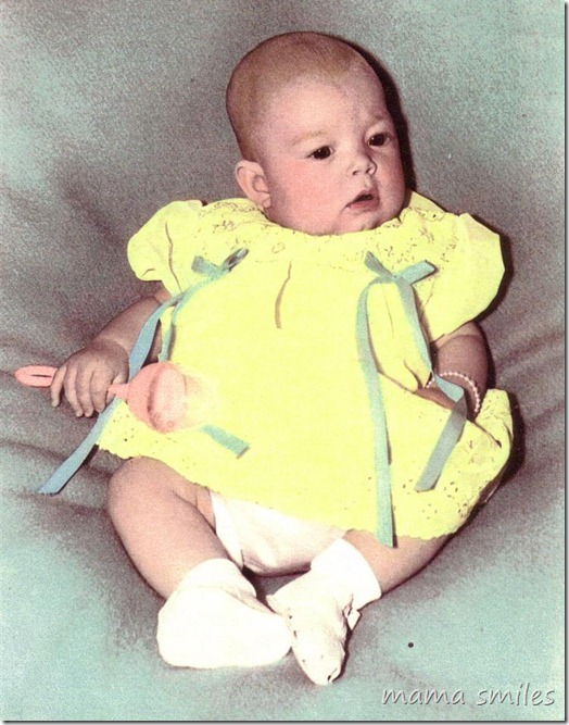 Grandma, three months old