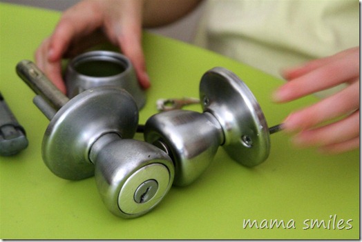 dismantling a doorknob - educational fun for kids