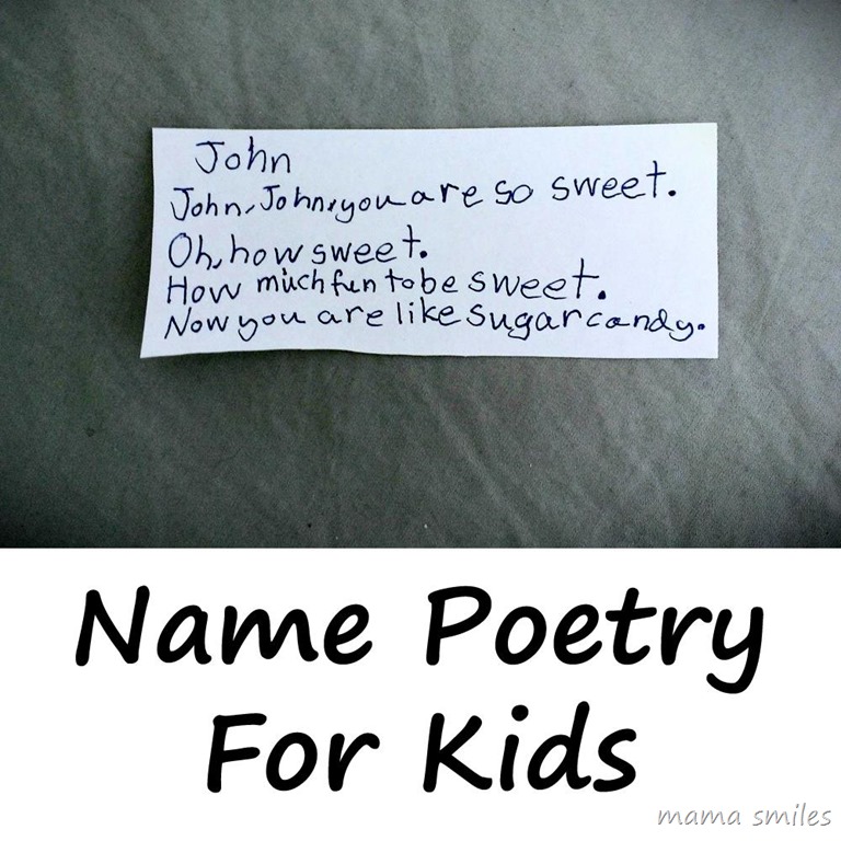 name poetry for kids