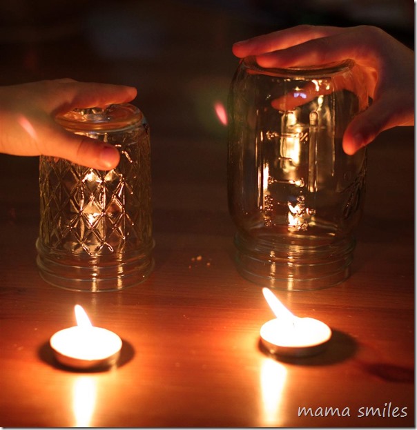This candle experiment is a simple way to show kids that fire needs oxygen.