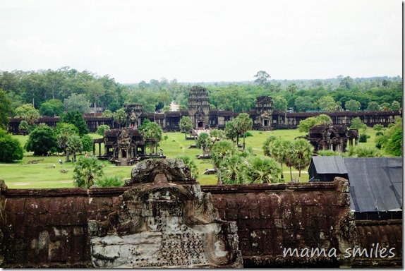 Photo taken from the highest tower in the biggest temple - Angkor Wat