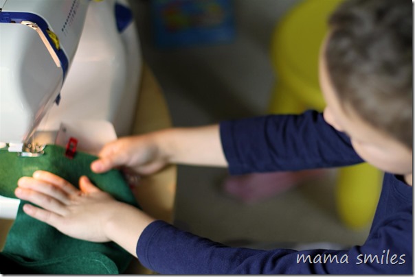 Fun and easy machine sewing project for kids