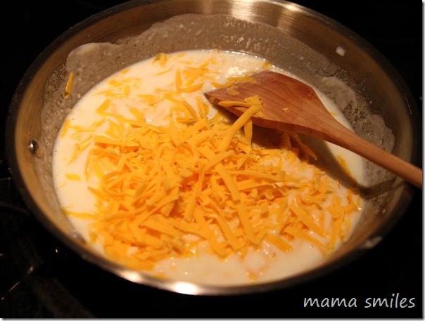 making cheese sauce