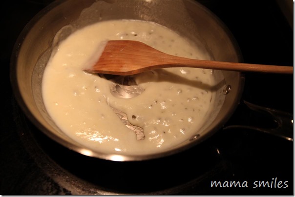 mac n cheese - start with a a white sauce