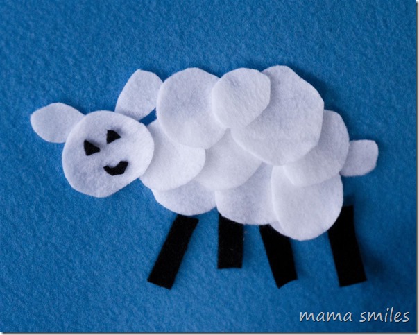 felt shape sheep - fun for spring, Easter, or celebrating Chinese New Year!