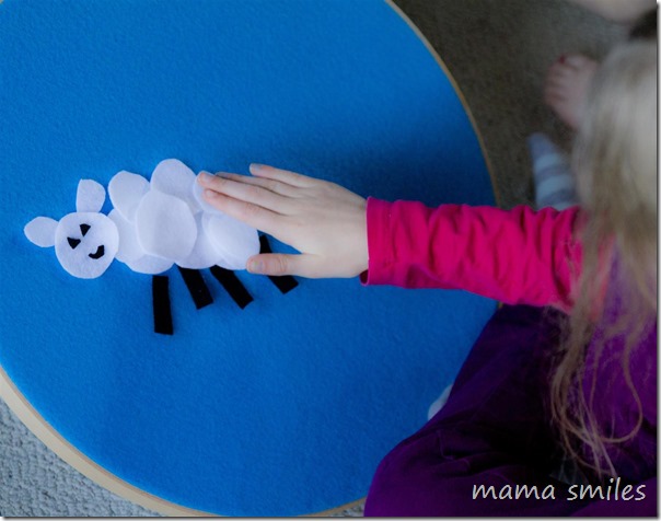 Creative spring themed fun for kids: felt shape sheep