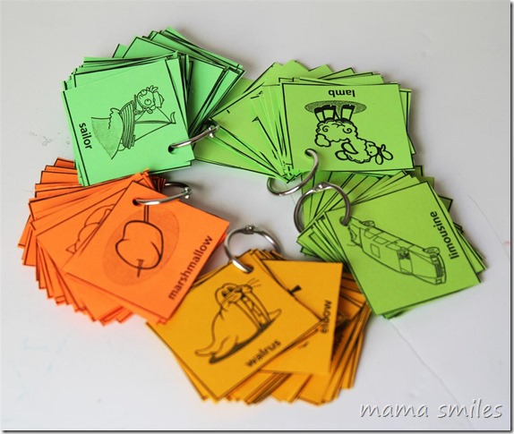 Colorful cards make rote exercises more interesting - and easier to retain