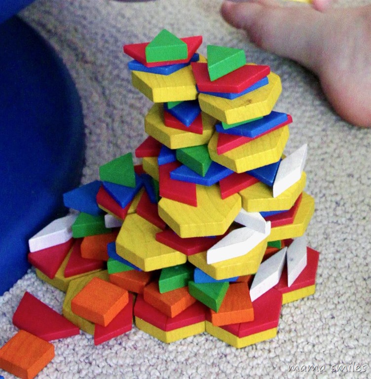 building with pattern blocks