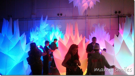 LED inflated forest at Maker Faire