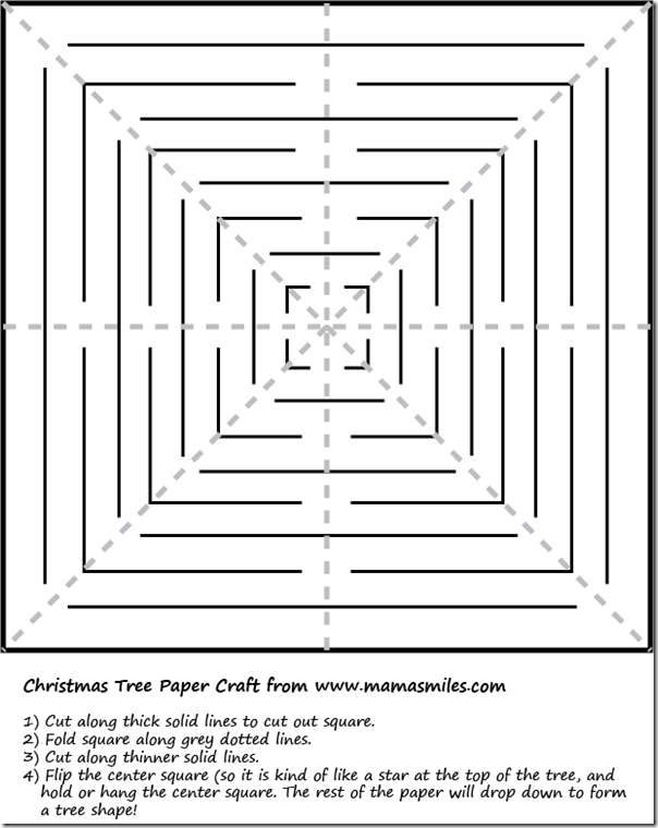easy christmas tree paper craft for kids