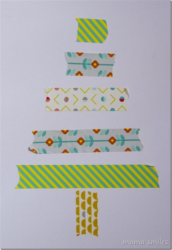 Super-simple washi tape Christmas cards