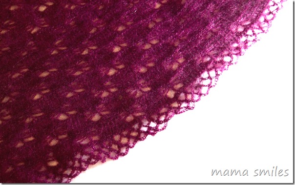 Crocheted butterfly shawl